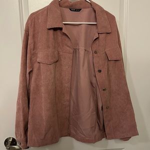 SHEIN Pink Corduroy Jacket